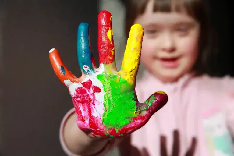 Colorful Painted Hand Child Suffolk City Virginia in Suffolk City, Virginia