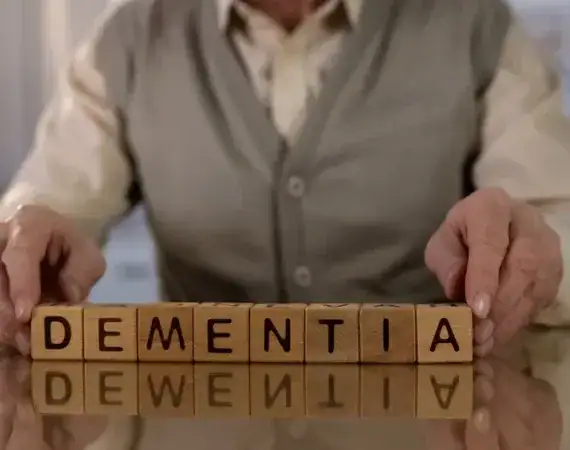 Elderly Hands Dementia Blocks Suffolk County New York in Suffolk, New York