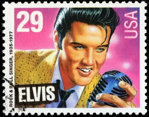 Elvis Postage Stamp Usa Suffolk County New York in Suffolk, New York