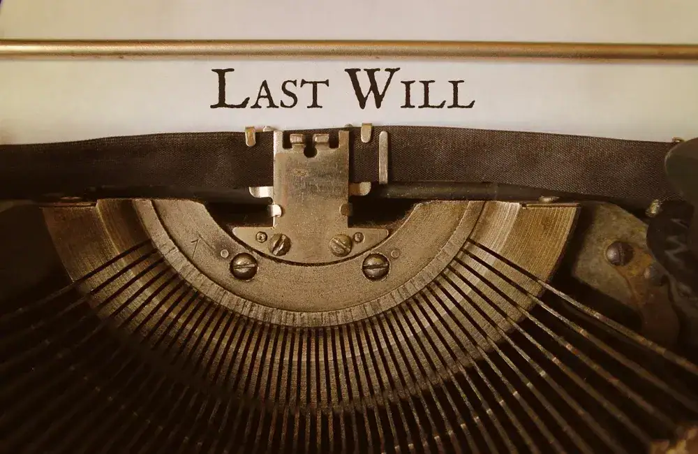 Typewriter Last Will Document Suffolk County New York in Suffolk, New York