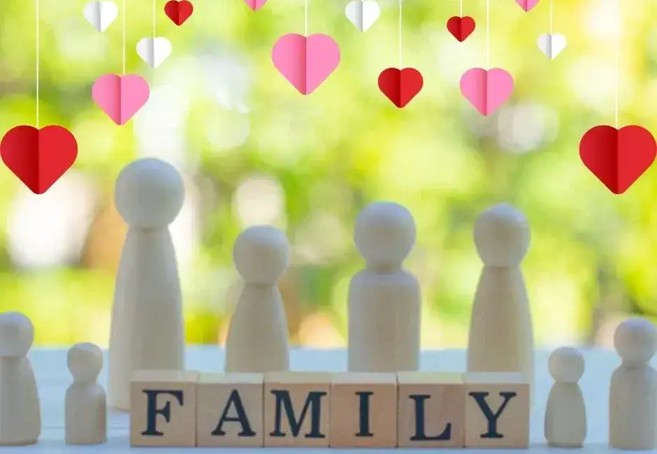 Family Wooden Figures Hearts Suffolk County New York in Suffolk, New York