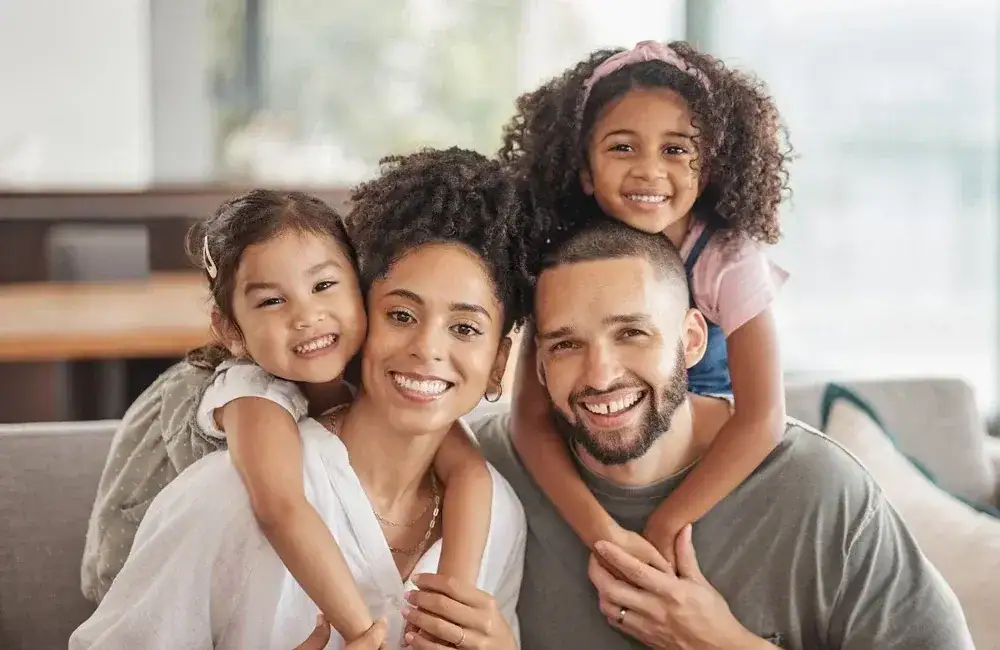 Happy Family Portrait Smiling Suffolk County New York in Suffolk, New York